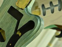 塗装工程にて。塗装を乾燥中。 塗装工程にて。塗装を乾燥中。